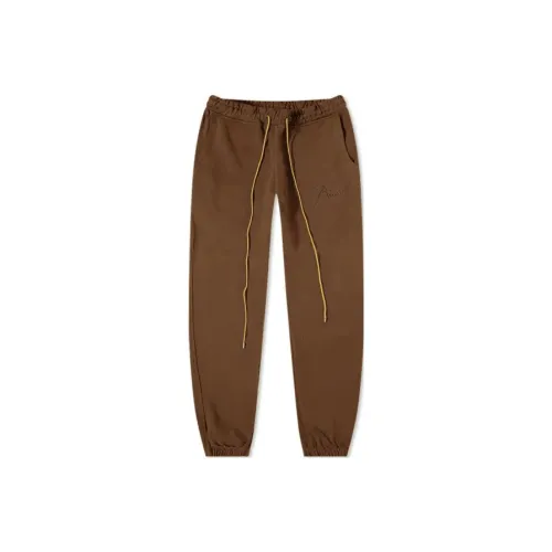 RHUDE Коричневые мужские вязаные тренировочные штаны