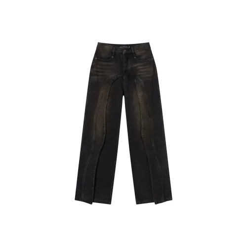 BLIND402 Темно-серый Мужские Джинсы