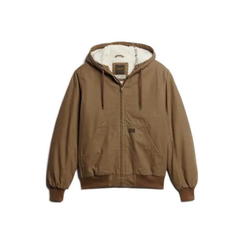 SUPERDRY Куртки и пальто Мужской Темно-коричневый
