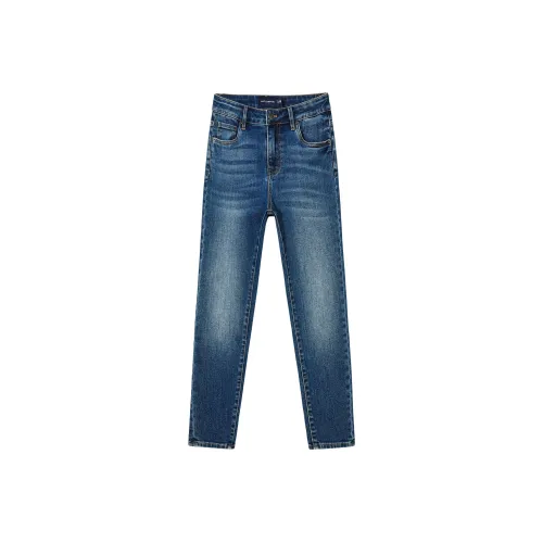 LUCKY BRAND Темно-синие унисекс джинсы