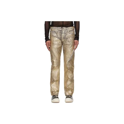 RICK OWENS совместный бренд Золотой Мужские Джинсы