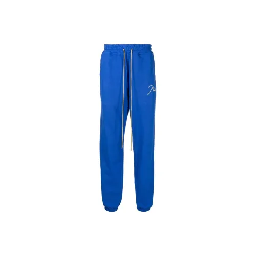 RHUDE Men's Blue Knitted Training Pants RHUDE Мужские Синие Вязаные Спортивные Штаны