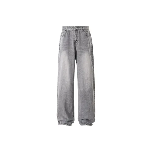 OULUDE Дымчатый Серый Мужские Джинсы