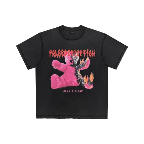 False Perception T-Shirt Унисекс Выстиранный Черный