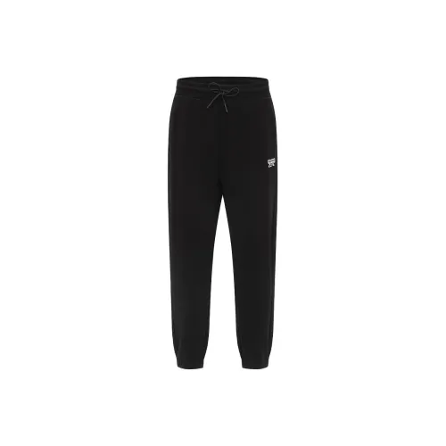 Reebok Черные Унисекс Вязаные Тренировочные Брюки