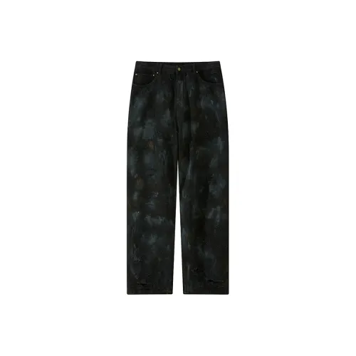 Discover Mental Club Черные Унисекс Джинсы