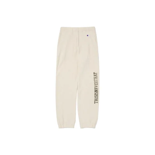 Champion x thisisneverthat Вязаные тренировочные штаны унисекс экрю