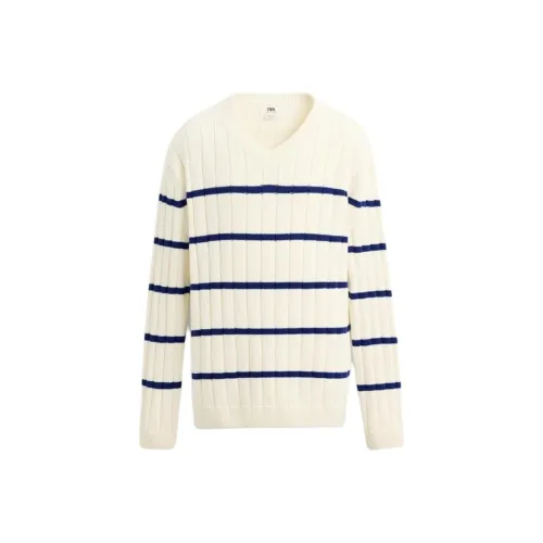 ZARA Белый Мужской Трикотаж