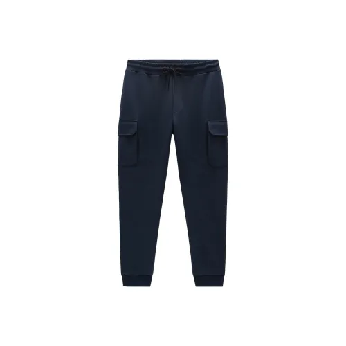 WOOLRICH Темно-синие мужские вязаные тренировочные брюки