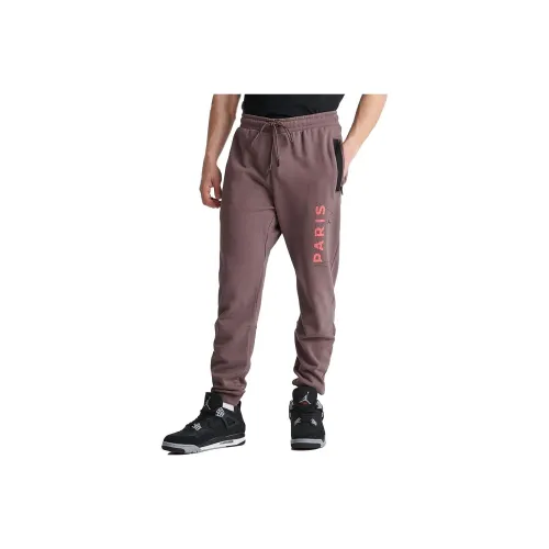 JORDAN Темно-красные мужские вязаные тренировочные брюки