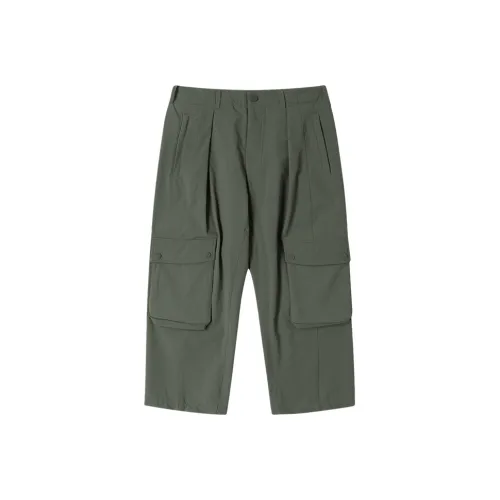 DIADORA Прямой крой Повседневные брюки Мужские Темно-зеленые