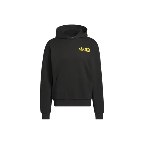 Adidas Originals SS25 Толстовка Унисекс Черный Солнечный Желтый