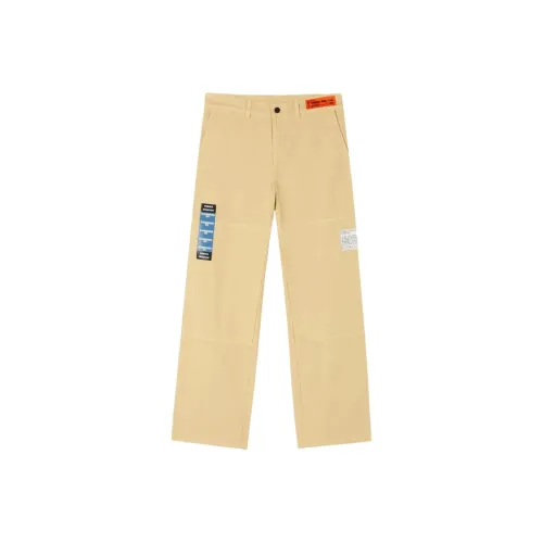 HERON PRESTON Экрю Мужские Повседневные Штаны