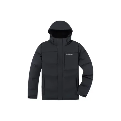 Коллаборация Columbia City Outdoor Collection 2024 Осенне-зимний пуховик Мужской Графитовый черный