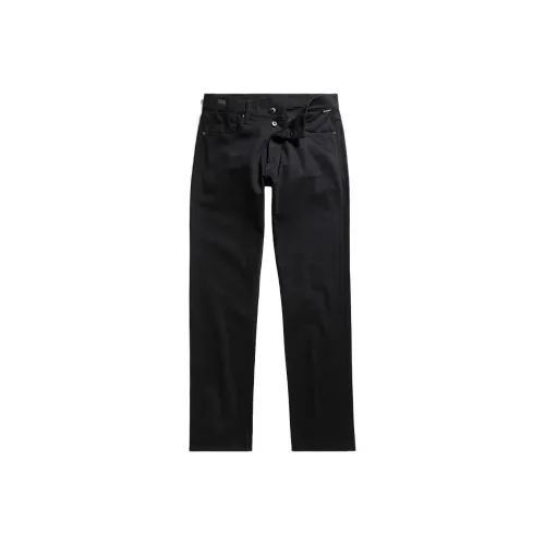 STAR RAW Темно-черные Мужские Джинсы