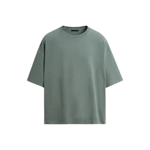 ZARA Выстиранные Зеленые Мужские T-Рубашки