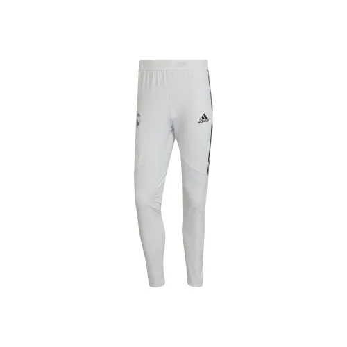 Adidas Real Madrid Белые Мужские Вязаные Тренировочные Штаны