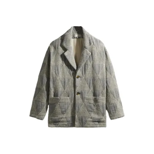 KITH FW24 Куртки и Пальто Унисекс Серый Желтый