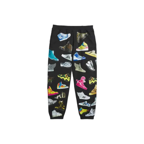 Adidas Originals JEREMY SCOTT ARCHIVE SS23 Вязаные спортивные штаны унисекс черные