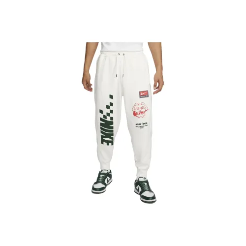 Nike Белые Мужские Вязаные Тренировочные Штаны