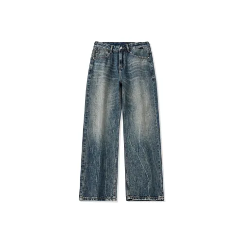 SONGS ALONG Синие Унисекс Джинсы