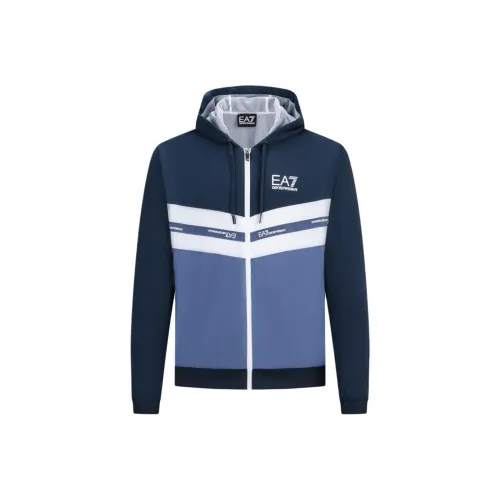 EMPORIO ARMANI EA7 SS24 Куртки и Пальто Мужской Темно-синий