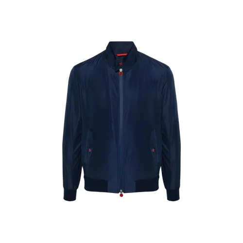 KITON Мужские синие куртки