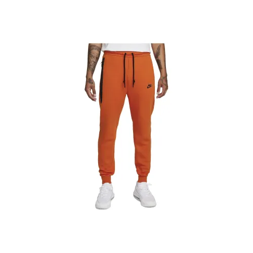 Найк Вязаные Тренировочные Штаны Мужские Оранжевые