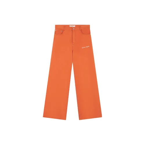 Maison Kitsune Orange Men's Jeans