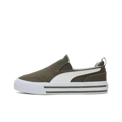 PUMA Court Classic Vulc Low Топ Скейтборд Кроссовки Унисекс Армейский зеленый