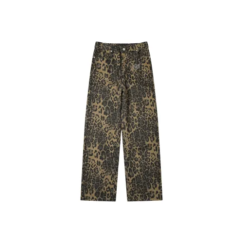 VOLCHOK Джинсы Унисекс Леопардовый принт