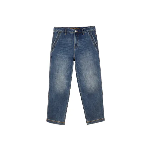 JACK&JONES Темно-дженговый синий мужской джинсы