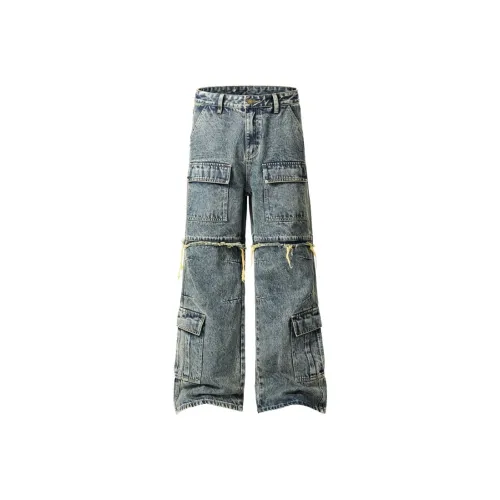 66 ROUTE 66 Джинсы Унисекс Винтаж Синий