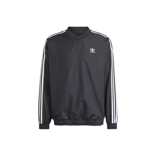 Adidas Originals Adicolor WOVEN CREWNECK WINDBREAKER Тренчкот Мужской Черный