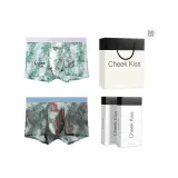 Красный цветущая слива журавль + зеленый бамбук панда