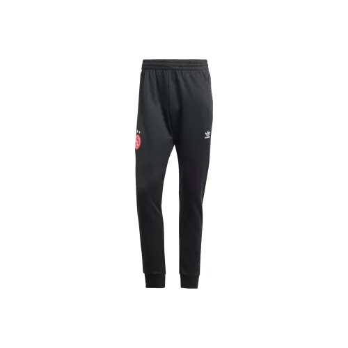Adidas Originals Essential Ajax Amsterdam ESSENTIALS TREFOIL Joggers Вязаные тренировочные брюки Мужской Черный