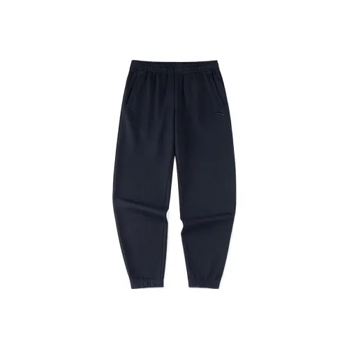 ANTA ZONGXUNXILIE Вязаные тренировочные брюки Мужские Основной черный