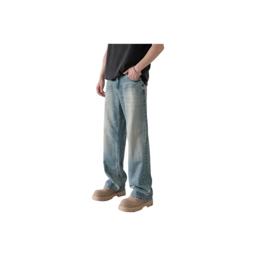 MASHAO Blue Men's Jeans MASHAO Синий Мужской Джинсы