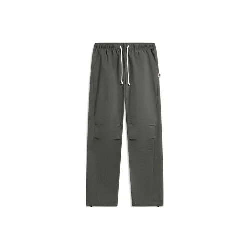 LINING Badfive Вязаные Тренировочные Штаны Мужские Обсидианово-Серые