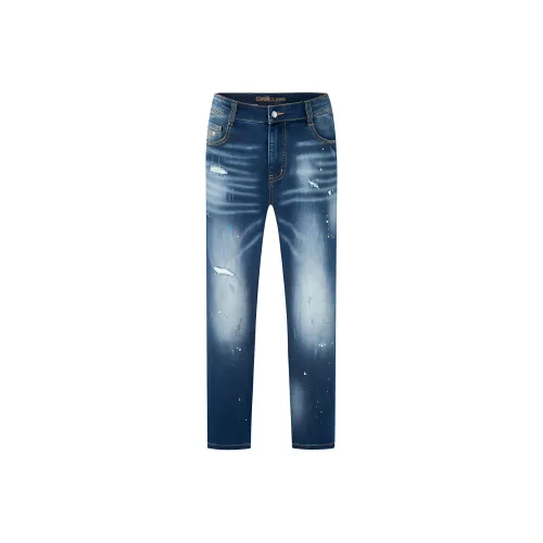 Cavalli Class Blue Men's Jeans Кэвали Класс Синий Мужские Джинсы