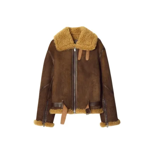 Burberry Кожа Куртка Мужская Коричневая