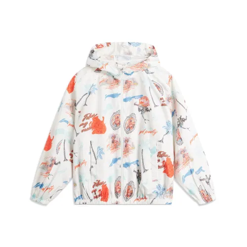 LINING Sports Life Collection Тренчкот Мужской Айвори С принтом по всей поверхности