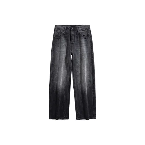 A3G4 Черные Унисекс Джинсы