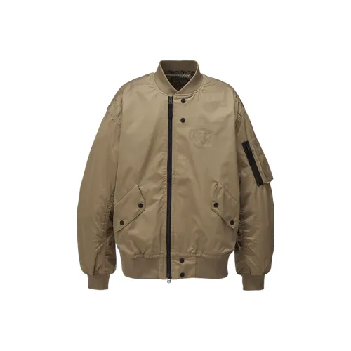 Onitsuka Tiger BOMBER Куртки Пальто Унисекс Легкий Коричневый