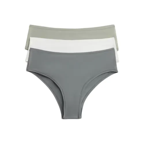 H&M 3 пачки Серый Зеленый + Белый + Темно-Серый Женские трусики-бикини