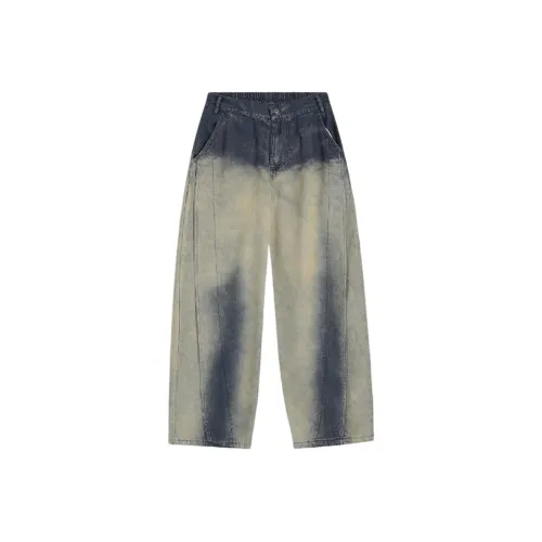 EYEUNDERSTAND Джинсы Унисекс Желтый Грязь