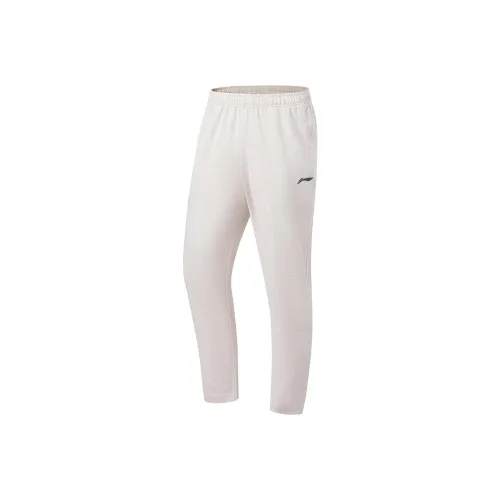 LINING Fitness Series Вязаные тренировочные штаны мужские приглушенный серый цвет текстура вереска