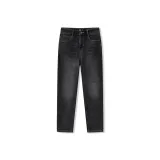 Деним, вымытый, черный, 98201