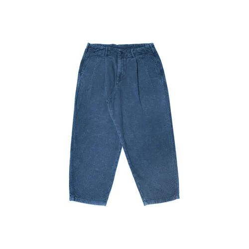 TEKABLU Зауженные брюки Повседневные брюки Унисекс Taco Синий