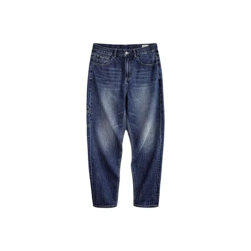 MADEN Western Denim Джинсы Мужские Бамбук Синий
